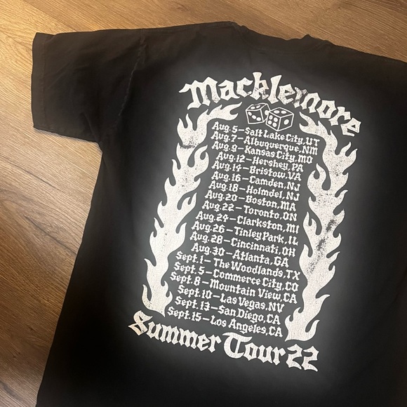 Macklemore Summer Tour 2022 Concert T-shirt Adult Sz L Black Hip Hop Two Sided - Picture 7 of 8